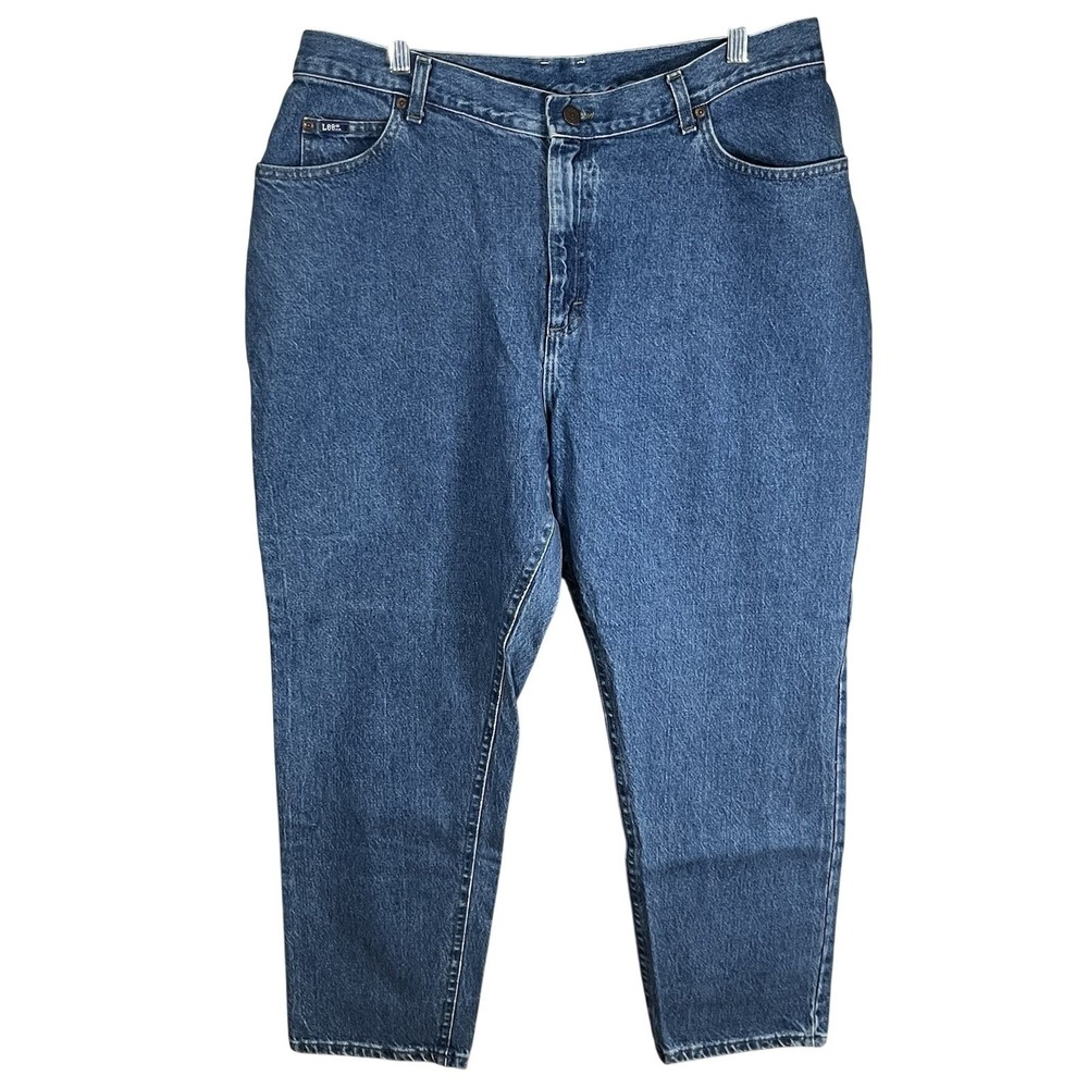 Lee Originals Blue Jeans Women's Size‎ 20W Petite Medium Wash Tapered Leg